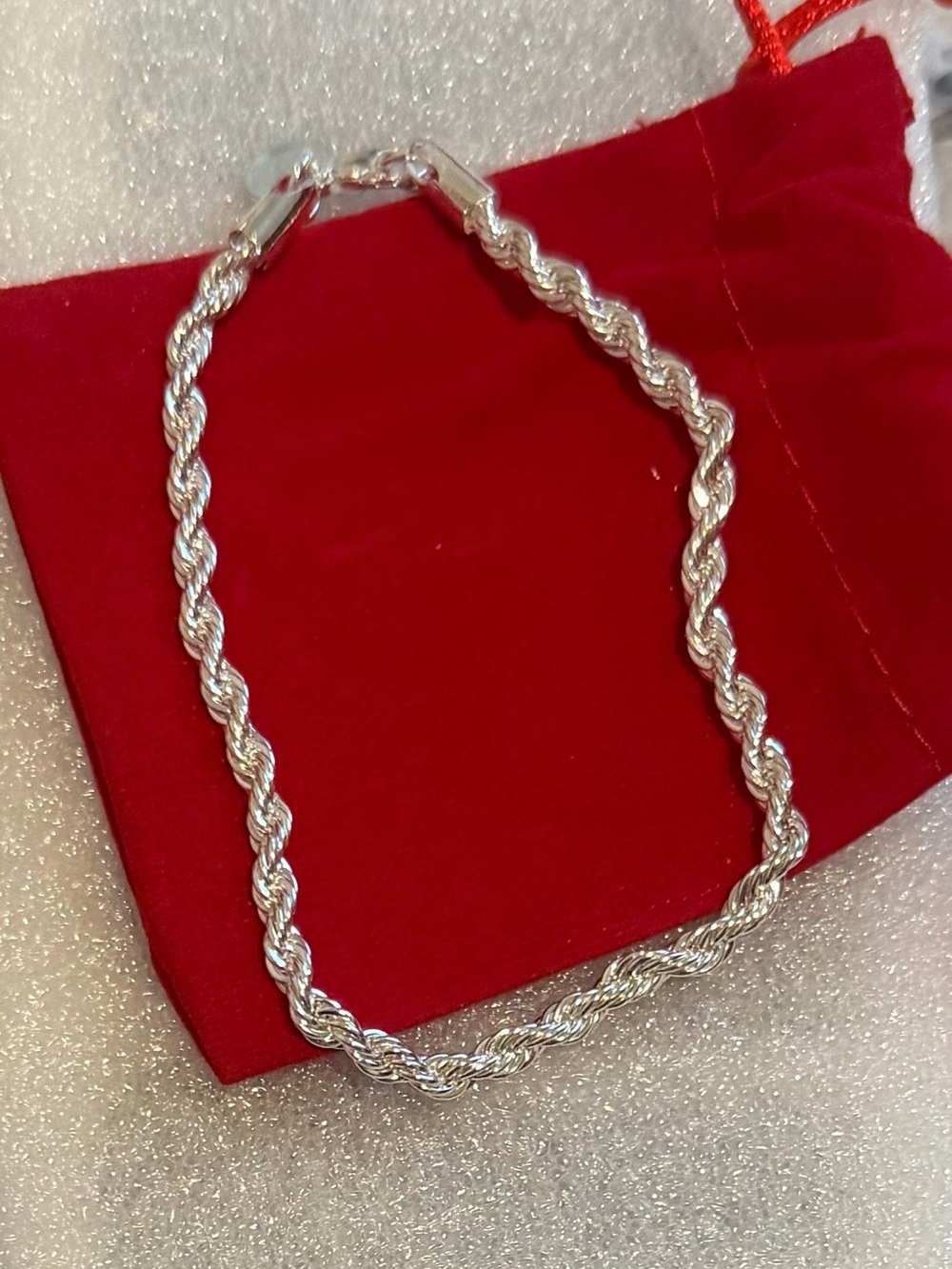 Sterling Silver Twisted Rope Bracelet - Women's Jewelry